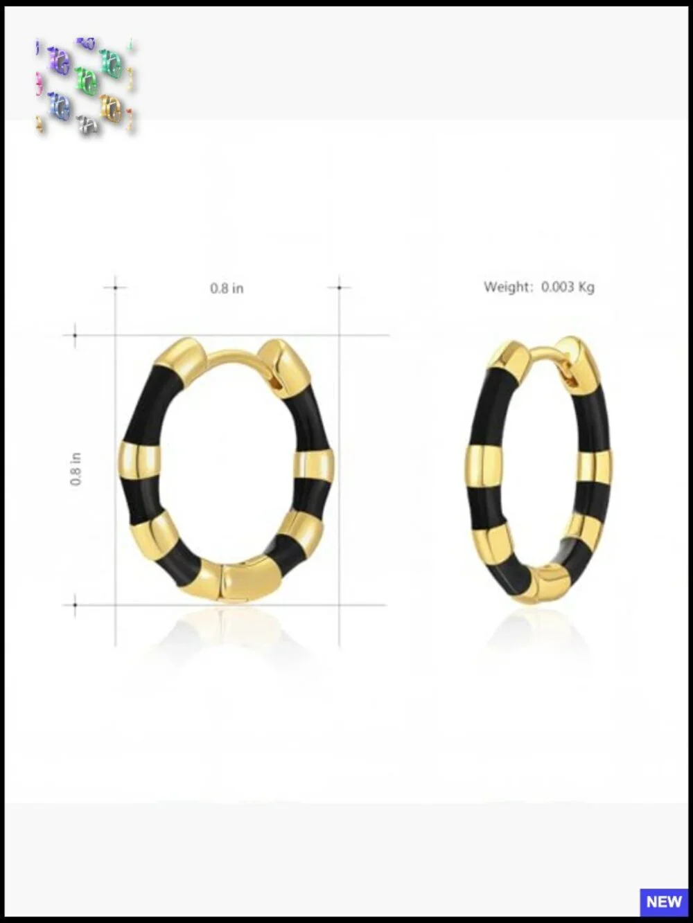 14K Gold Huggie Dangle Earrings Lightweight Trendy Hoop Earrings Hypoallergenic
